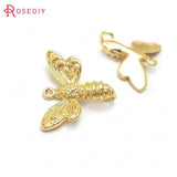10 High Brass Bee Connect Charms Pendants