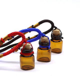 2PCS Cork Glass Bottle Vial Pendant Corked Bottles Wish Necklace Pendant