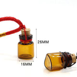 2PCS Cork Glass Bottle Vial Pendant Corked Bottles Wish Necklace Pendant