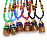 2PCS Cork Glass Bottle Vial Pendant Corked Bottles Wish Necklace Pendant