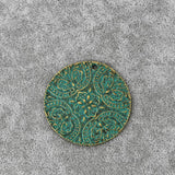 4PCS Antique Bronze Carved Flower Butterfly Charms Pendants 40mm