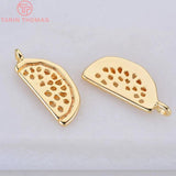 6PCS 15x6MM 24K Brass Watermelon Pendants Charms DIY Jewelry Findings