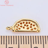 6PCS 15x6MM 24K Brass Watermelon Pendants Charms DIY Jewelry Findings
