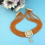 Moroccan Beads Choker Necklace Arabic Bride Wedding Jewelry