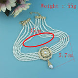 Moroccan Beads Choker Necklace Arabic Bride Wedding Jewelry