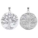 2pcs Large Tree Life & Moon Charms Pendants for Necklace Making