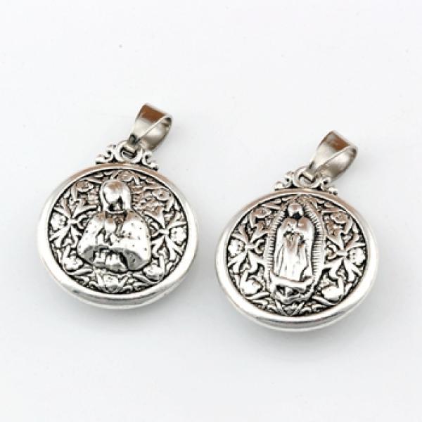 4Pcs Religious Alloy Virgin Mary Charm Pendant 25.8x35mm