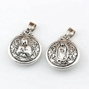 4Pcs Religious Alloy Virgin Mary Charm Pendant 25.8x35mm
