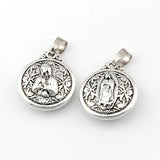 4Pcs Religious Alloy Virgin Mary Charm Pendant 25.8x35mm