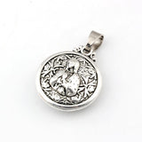 4Pcs Religious Alloy Virgin Mary Charm Pendant 25.8x35mm