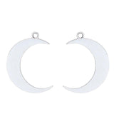 10pcs Tibetan Silver Crescent Moon Charms Pendants for Jewelry Making 44x31mm