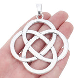2pcs Tibetan Silver Large Celtic Chinese Knot Charms Pendants