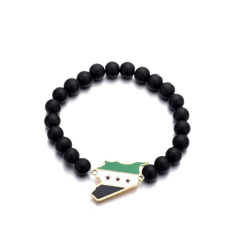 Iraq Syria Flag Beads Bracelet Jewelry Iraqi Syrians