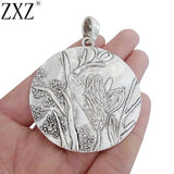 2pcs Large Flower Charms Pendants For Jewelry Making 72x55mm
