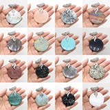 Amazonite Turquoise Agate Shell Round Pendants for Jewelry Making
