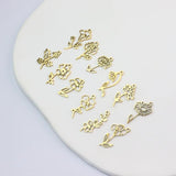 12pcs Stainless Steel Birthday Flowers DIY Jewelry Necklace Making