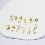 12pcs Stainless Steel Birthday Flowers DIY Jewelry Necklace Making