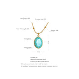 Amazonite Stone Pendant Collar Necklace for Women