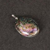 Vintage Abalone Shell Pendants Charms 60*39mm for Jewelry Making