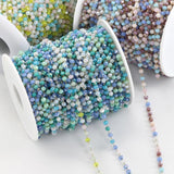 1m Stainless Steel Chain 3.5mm Crystal Bead for Jewelry Making