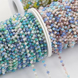 1m Stainless Steel Chain 3.5mm Crystal Bead for Jewelry Making