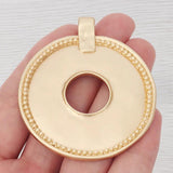 Boho Round Medallion Charms for Necklace Making