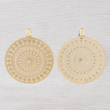 Boho Round Medallion Charms for Necklace Making