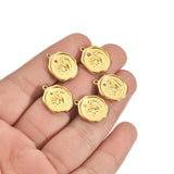 6pcs Stainless Steel Sun Charm Baby Hand and Foot Charm for Jewelry Making
