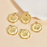 6pcs Stainless Steel Sun Charm Baby Hand and Foot Charm for Jewelry Making