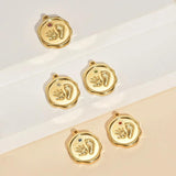 6pcs Stainless Steel Sun Charm Baby Hand and Foot Charm for Jewelry Making