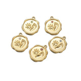 6pcs Stainless Steel Sun Charm Baby Hand and Foot Charm for Jewelry Making