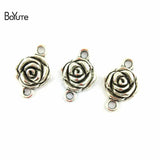 BoYuTe 16*25MM Antique Silver Rose Charms for Jewelry Making