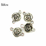 BoYuTe 16*25MM Antique Silver Rose Charms for Jewelry Making
