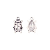 60 Tibetan Silver Insect Ladybug Bug Charms Pendants Beads DIY Earrings Necklace