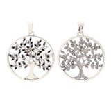 3 x Large Open Round Tree Charms Pendants Jewelry Making Findings