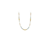 Colorful Stone Beads Pearl Necklace Women's Banquet Jewelry