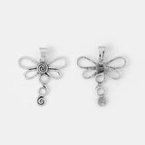 2pcs Tibetan Silver Dragonfly Pendant For Necklace Making 53x50mm