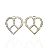 5pcs Open Heart Charm Pendant for Necklace Making Jewelry Findings 47x46mm