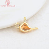 6PCS 9.4x16.3MM Hole 1MM Zircon Bottle Pendants Charms 24K