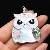 Abalone Shell Owl Pendant for Jewelry Making DIY