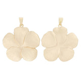 Large Matte Flower Charms Pendants Necklace Jewelry Making 90x73mm