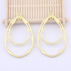 10 Matte 2 Sided Teardrop Charms for DIY Jewelry Making