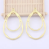 10 Matte 2 Sided Teardrop Charms for DIY Jewelry Making