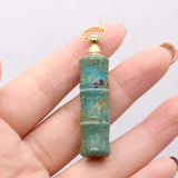 Phoenix Pine Bamboo Perfume Bottle Necklace Pendant DIY Charms Bracelet 11x48mm