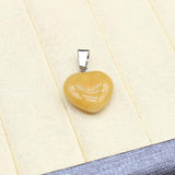 12pcs Natural Stone Hearts Pendant Amethyst Pink Crystal Charms DIY Jewelry