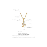 Butterfly Pendant Necklace with Natural Shell Inlay