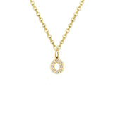 Stainless Steel zircon Necklace with lucky Numbers Pendant