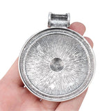 2pcs Tribal Spiral Round Charms Pendant for Necklace Making 82x68mm