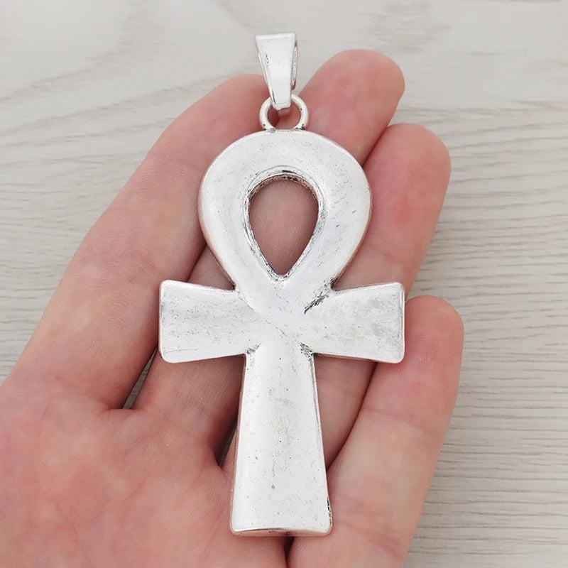 3Pcs Large Ankh Egyptian Cross Charms for DIY Necklaces