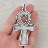 3Pcs Large Ankh Egyptian Cross Charms for DIY Necklaces